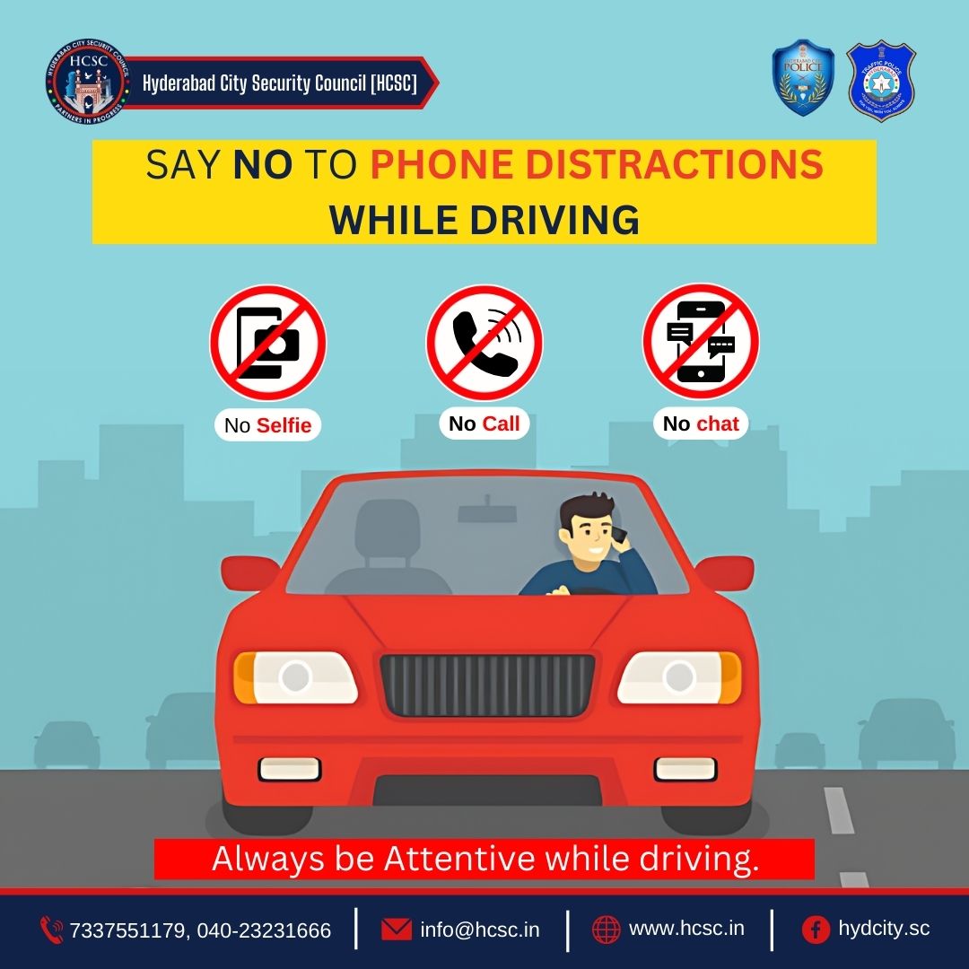 🚫 No selfie, No call, No chat while driving.

🚗 Distracted driving can lead to accidents.

👀 Always, stay focused on the road and keep your eyes on the wheel.

⚠️ Prioritize safety and avoid distractions while driving.

#DriveSafe #EyesOnTheRoad #SafetyFirst #AvoidDistractions