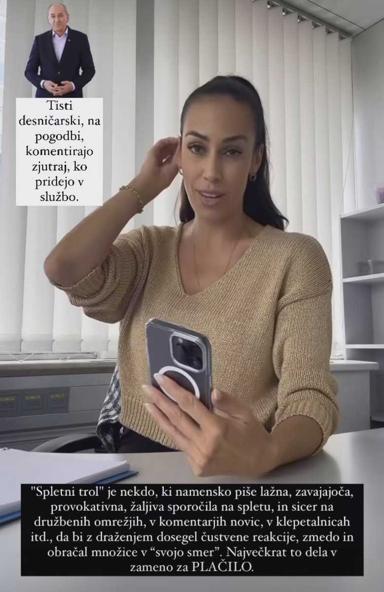 Ko si neka #alaTinaGaber sposodi našega <a href="/JJansaSDS/">Janez Janša</a> in o njemu namiguje, da plačuje spletne "trole"...🤨❓🫣

Ne samo, da je grda, ta baba #jetudižleht...😠