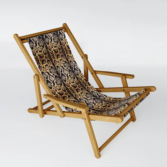 Leopard Skin Pattern Sling Chair. On sale. Save 30%! Lovely on the beach, the patio or in the garden. society6.com/product/leopar…