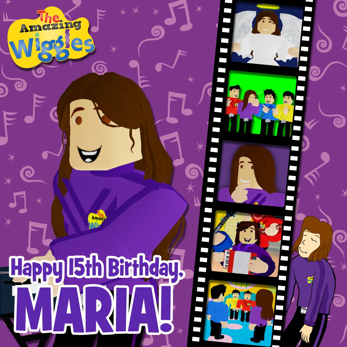 AmazingWiggles's tweet photo. 2 ANNOUNCEMENTS!

1. Happy 15th Birthday to the ONLY female in purple, MARIA!

2. “Hoop Dee Doo! It’s A Wiggly Party” is OUT NOW on YouTube! https://t.co/wXPtXgH4PX https://t.co/yHvqagw4dK