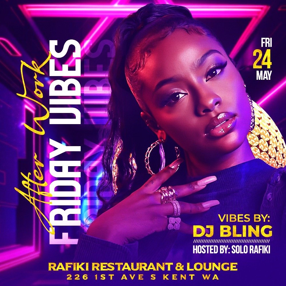 Bless up Massive, in a Kent Seattle USA #AFTER_WORK_FRIDAYS #DjBlingLive Hosted by Solo Rafiki its gonna be FAAYYYAAAHHHHH Welcome All.... JAH JAH RUN TINGZ.
