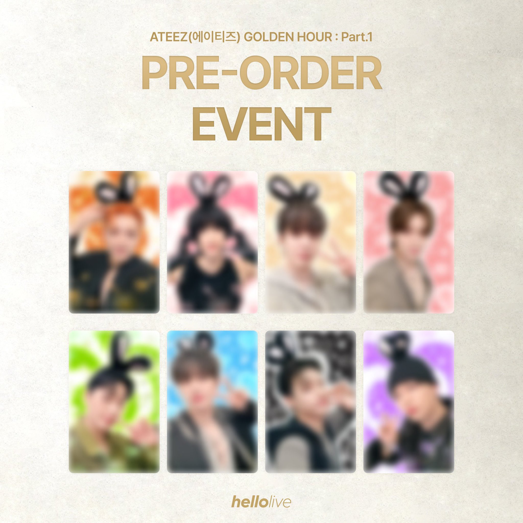 ATEEZ GoldenHour hellolive コンプ トレカ OT8 ATEEZ GOLDEN HOUR