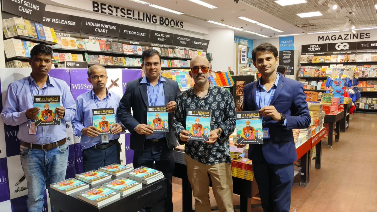 Signed copies of my book “101 Reasons, Why I Will Vote for MODI” at @WHSmith, Hyderabad early this month.

Telangana is surely giving handsome gains to BJP in 2024.
