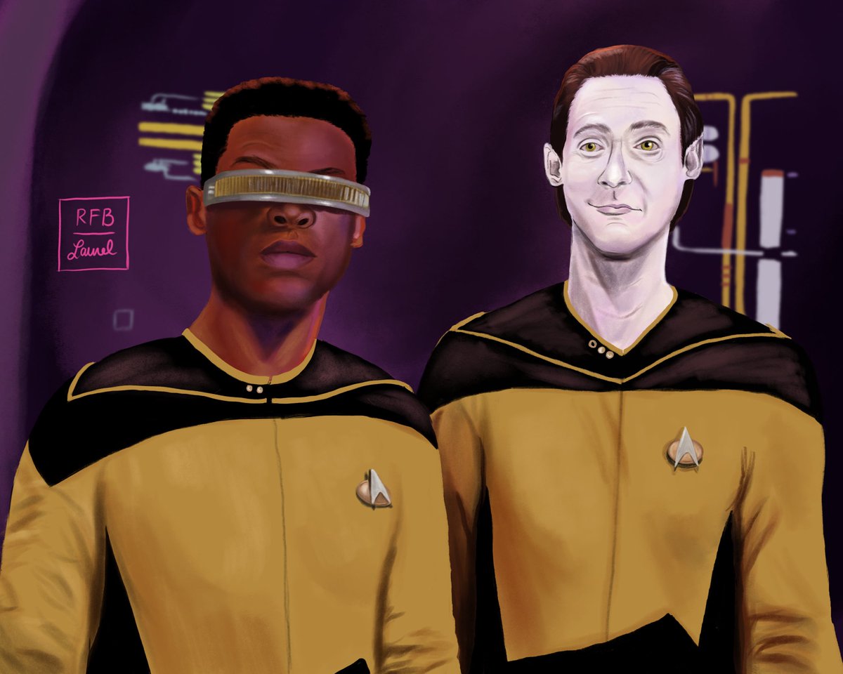 My favorite boys 😎🥰

#GeordiLaForge #Data #DataSoong #GeordiAndData #DaForge #StarTrek #StarTrekTheNextGeneration #StarTrekTNG #StarTrekFanart #LeVarBurton #BrentSpiner #Art #DigitalArt #Drawing #DigitalIllustration #Procreate #iPadProcreate