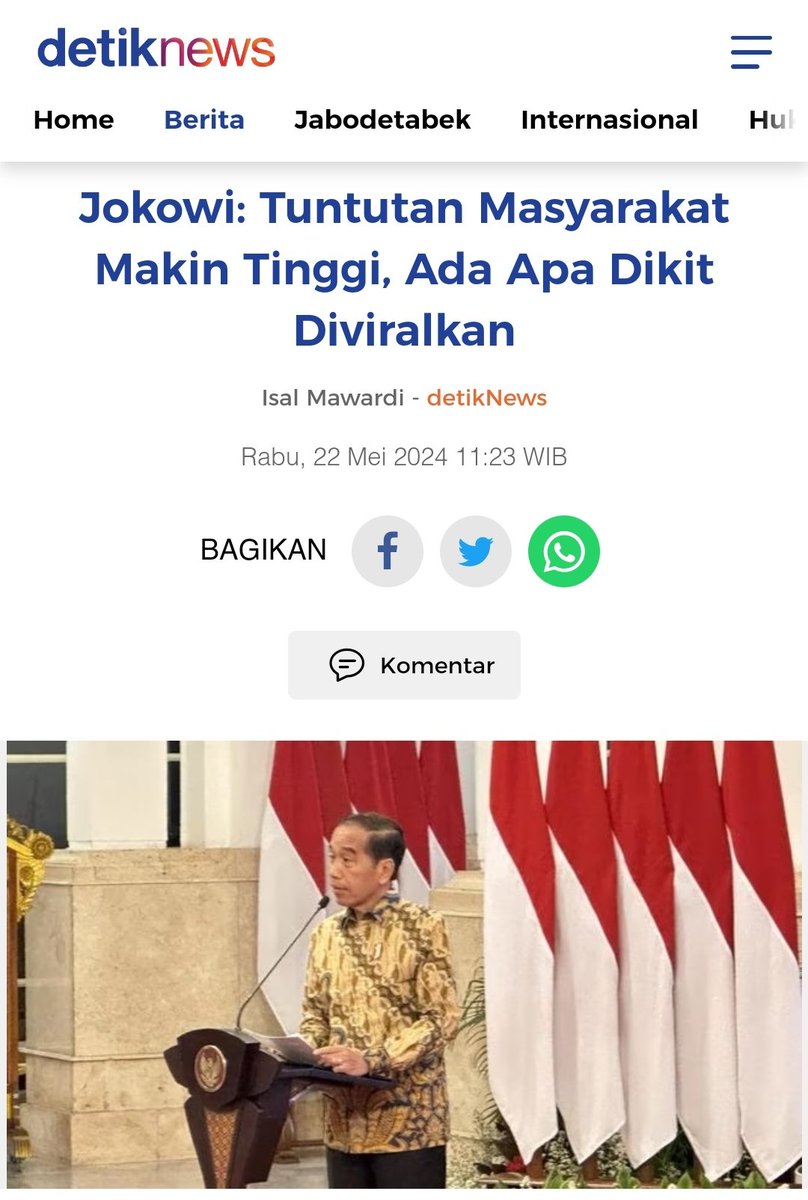 ARSIPAJA's tweet photo. Jokowi: Ada Apa Dikit Diviralkan https://t.co/R8gdbLcrK2