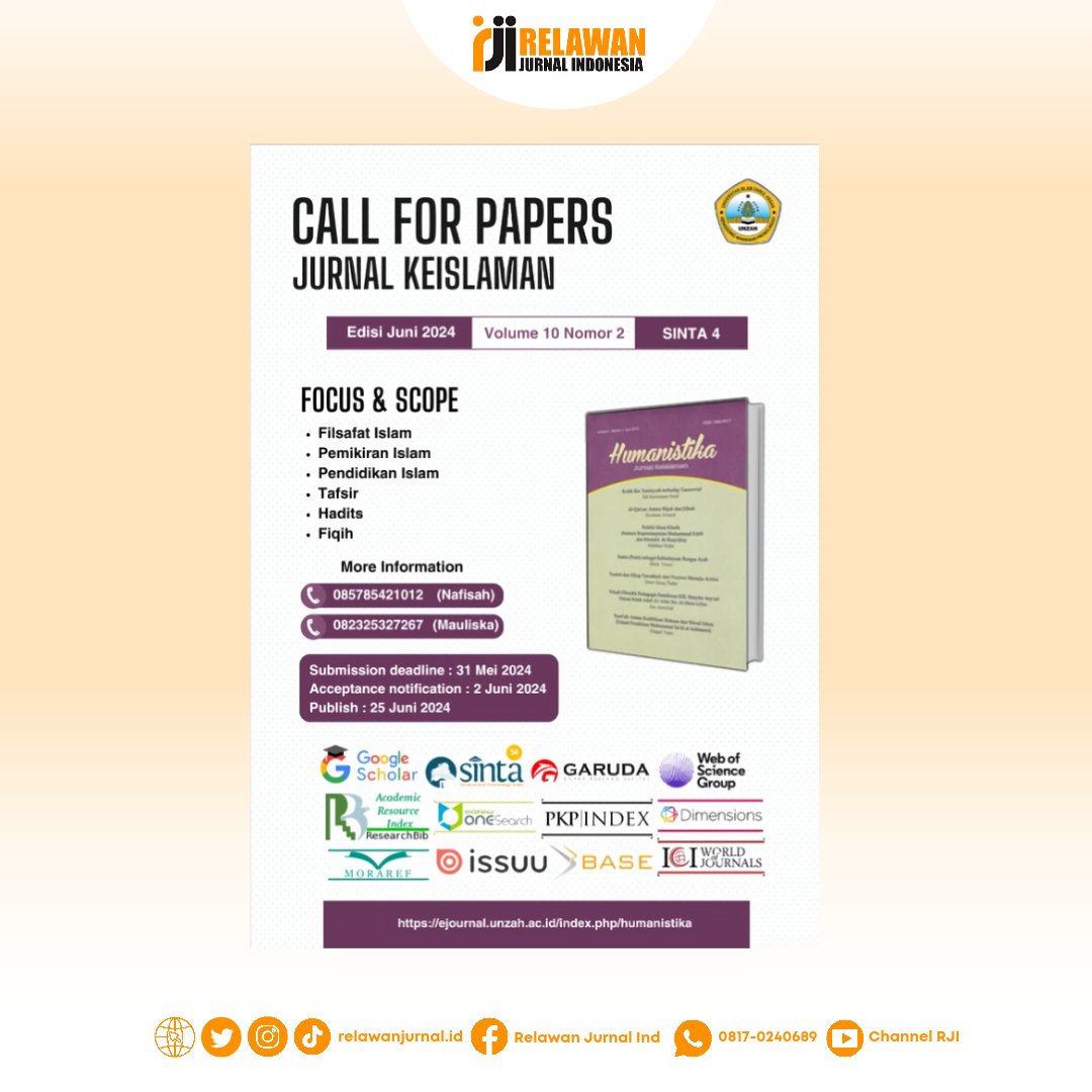 Humanistika merupakan jurnal keislaman milik Institut Ilmu Keislaman Zainul Hasan Genggong Kraksaan Probolinggo. Humanistika merupakan jurnal yang memuat karya-karya ilmiah yang berkaitan dengan pemikiran atau penelitian di bidang keislaman. 

#callforpaper #paper #jurnal