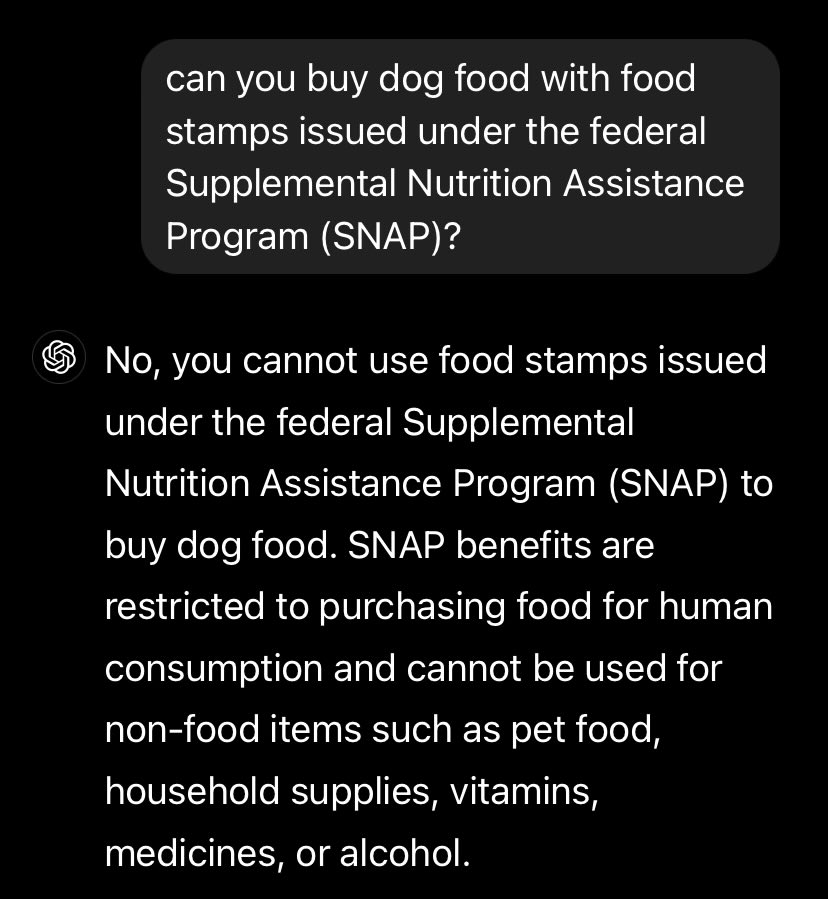 why is pet food considered a nonfood item? I guess you can feed animals things like red beets, chuck steak, offal, chicken backs, and necks because they are classified as human food. why would they take companion animals away from people who need them the most?