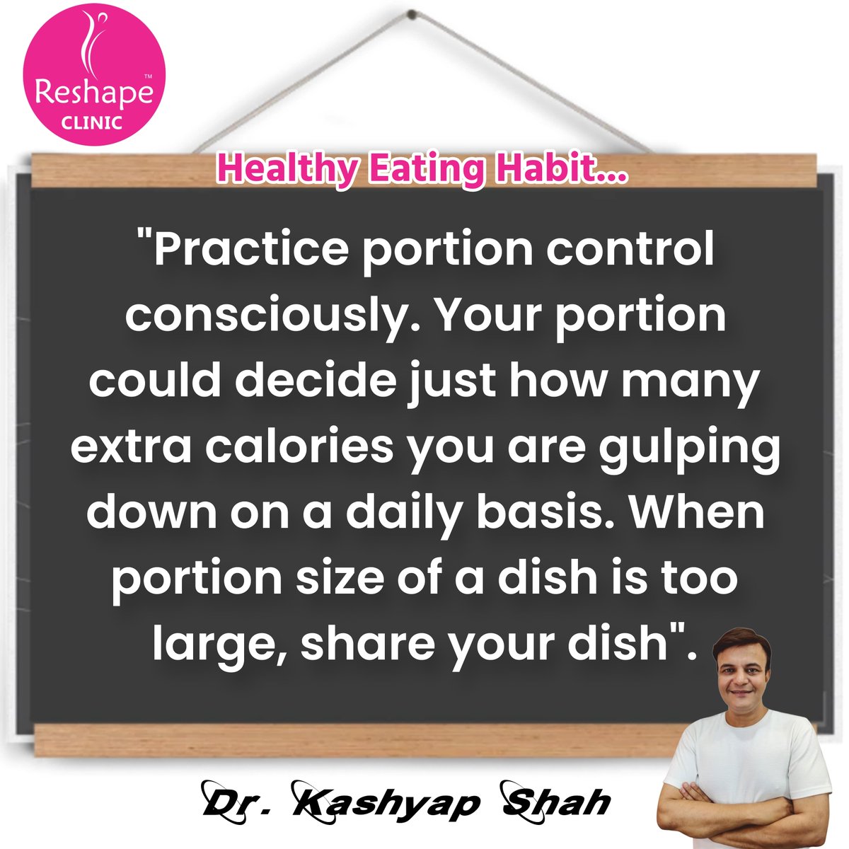 Portion control is a practice of regulating the amount of food you eat. 
.
.
.
.
#portioncontrol
#mindfuleating
#healthylifestyle
#weightlossjourney
#wellness
#healthyhabits 
#healthyaccountability
#notovereating
#intuitiveeating
#reshapeclinic
#drkashyapshah