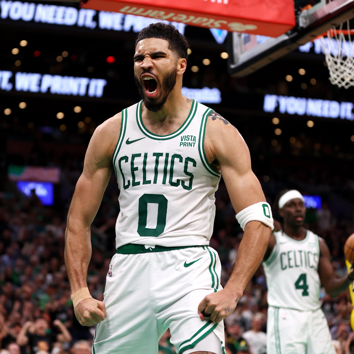 El grito de TATUM 😤 #NBAPlayoffs