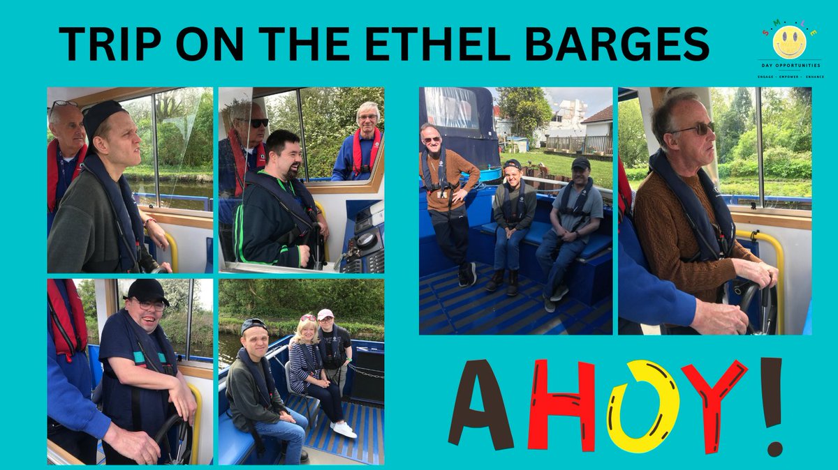 DayDoncaster's tweet photo. Rossington SMILE had a wonderful time out on Pearl, an @EthelBarge. Everyone enjoyed having a go at steering the boat and being the skipper.  We look forward to more trips with the Ethel Barge trust in the future.

@DoncasterDamian
@smizz
#Rossington
#SMILE
#sailing
#barge
#Ahoy! https://t.co/NcgPZByBX6