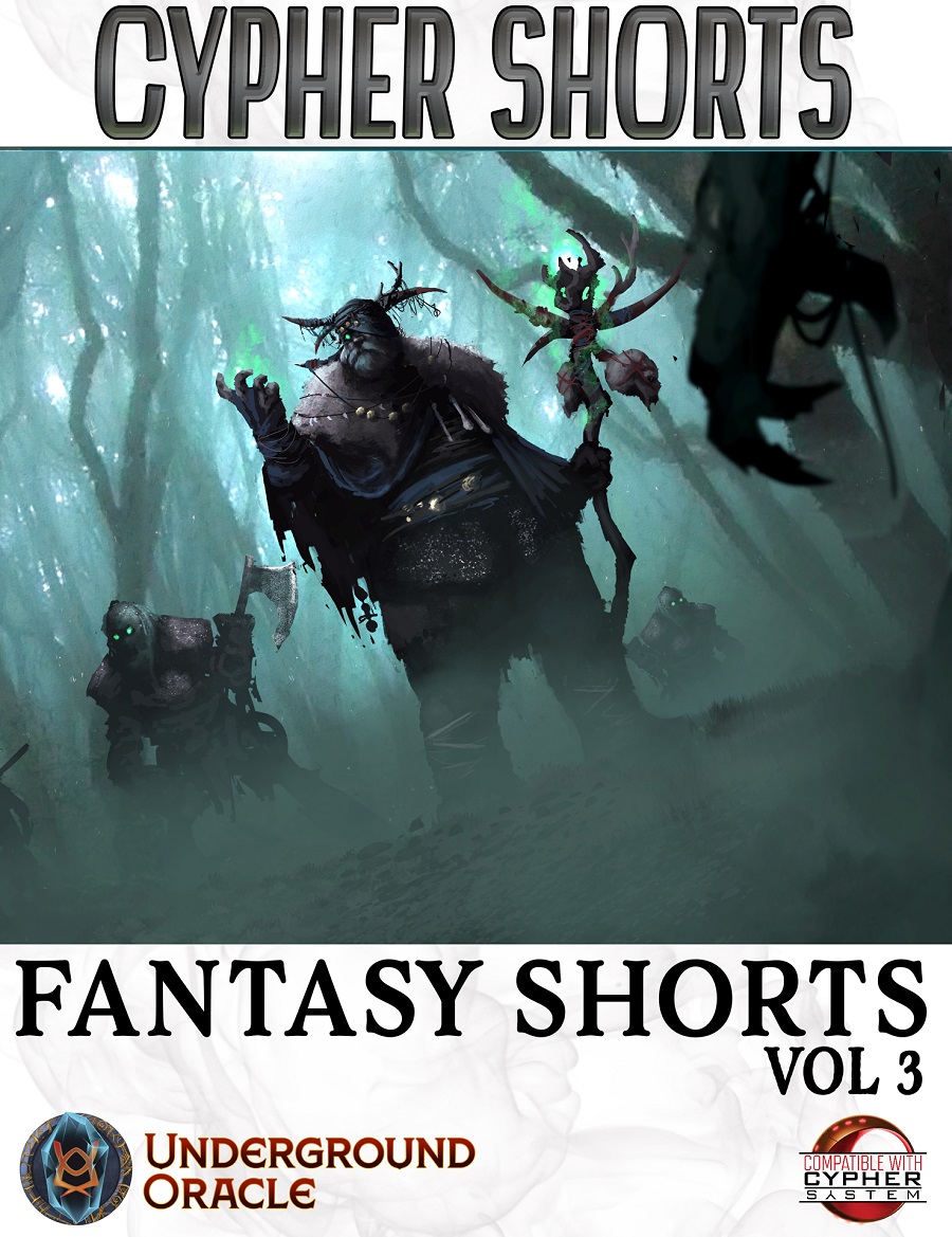 In need of a side quest? Grab one of our Cypher Shorts Fantasy volumes and provide your table of epic heroes with hours of adventure! Store: undergroundoracle.com/collections/cy… Dthru: drivethrurpg.com/browse/pub/157… #ttrpg #CypherSystem