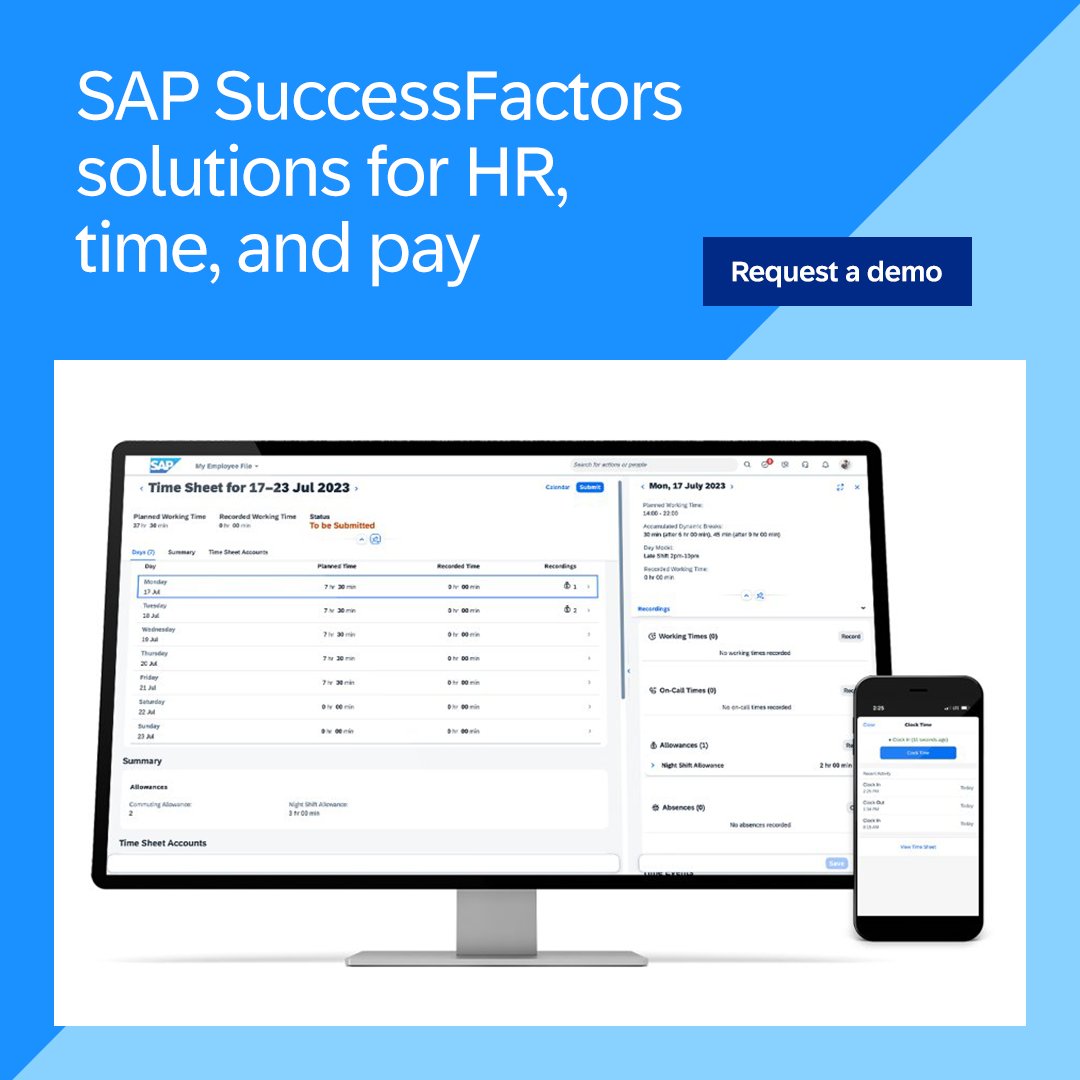 Learn how SAP SuccessFactors solutions can help streamline HR processes and improve productivity. Take the tour. imsap.co/6019dQN9h