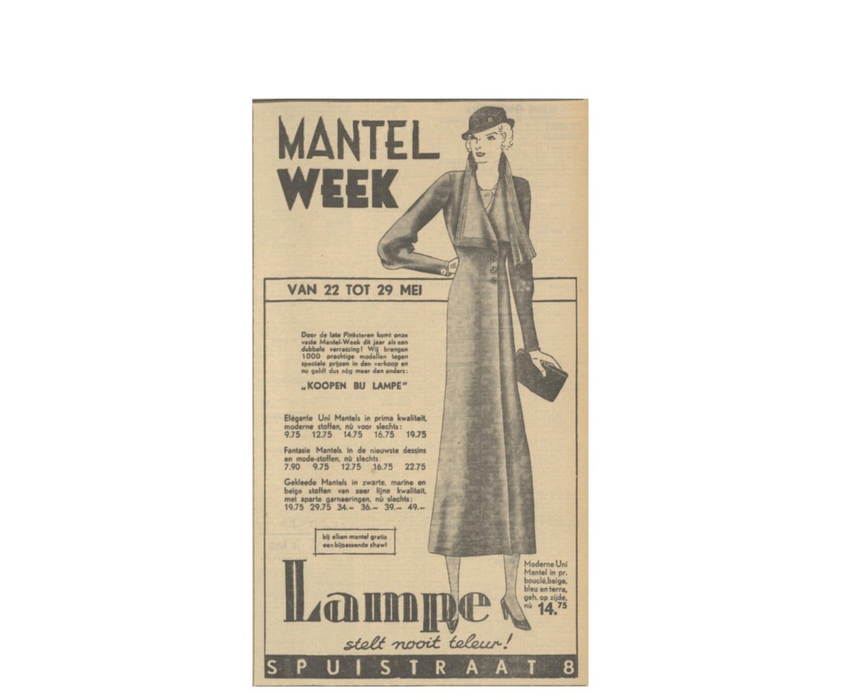 22 tot 29 mei 1933, Mantelweek bij Lampe en C&A Haagsche Courant, collectie @DelpherNL