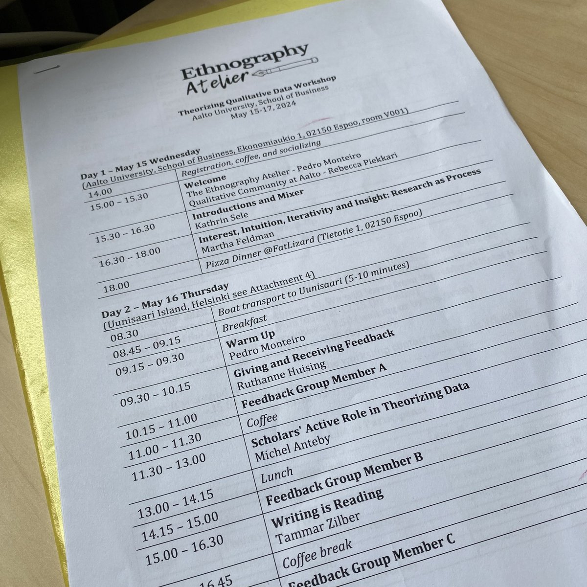 EthnoAt's tweet image. What an adventure! It was an absolute pleasure hosting a workshop on #theorizing from #qualitativedata in Helsinki 🇫🇮 and online 🛜
Shout out to all participants and mentors for the conversations and energy ⚡️🔋

Sponsors: @AaltoUniversity, @JMS_Journal SAMS, #AcademyofFinland