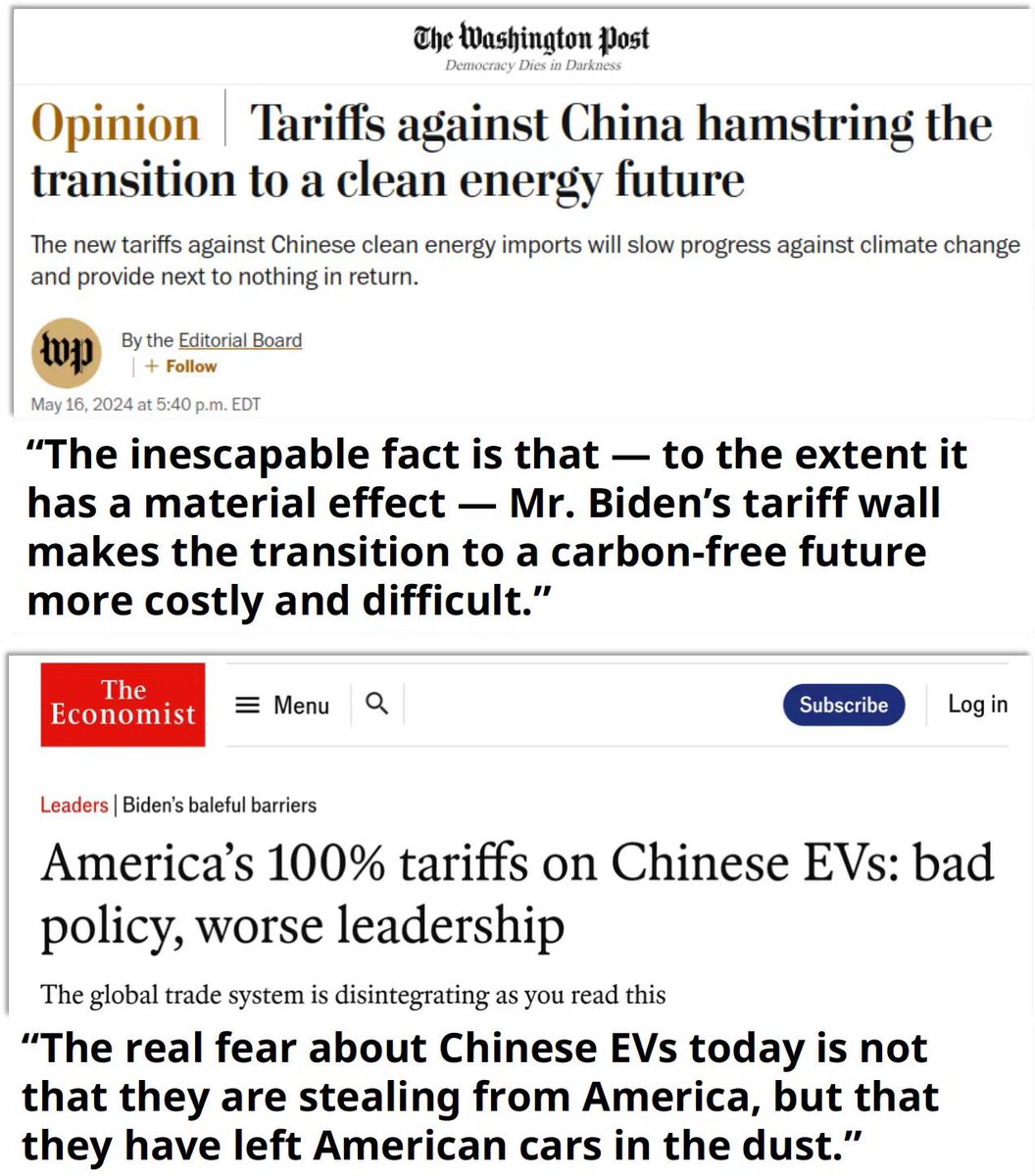 The US is sanctioning Chinese #EVs at the expense of humanity’s  collective green future.