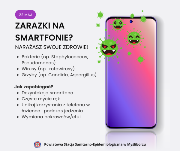 Uważaj na zarazki gnieżdżące się w Twoim smartfonie! 😷 Jest to potencjalne miejsce dla bakterii, wirusów i grzybów. Regularna dezynfekcja i dbałość o higienę podczas korzystania z urządzenia są kluczowe dla ochrony zdrowia. 
#Zdrowie #CzystośćToZdrowie #techcommunity