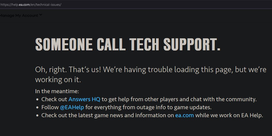 UltraChadCock's tweet photo. hey @EA @EAHelp I am not able to play the games I own on steam and EA app, I keep getting asked to login to active the games I've put dozens of hours in already, I would use the support website, but it doesn't work https://t.co/3NXTXQB1PA