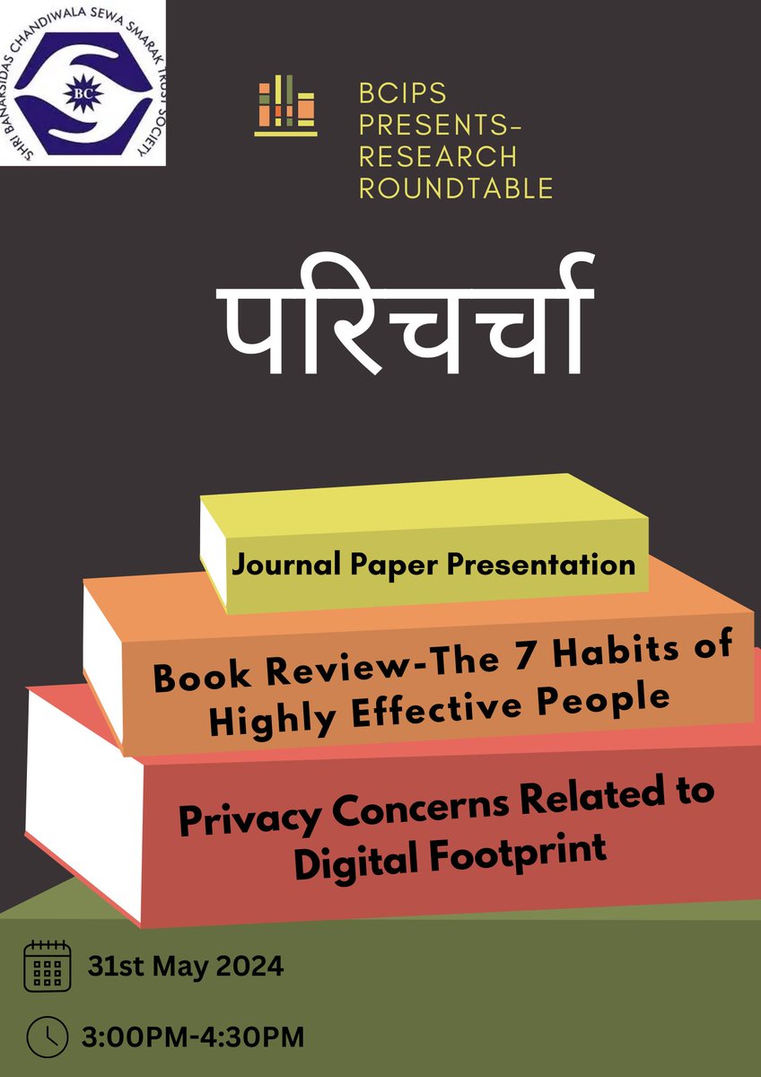 BcipsD's tweet image. 𝐏𝐚𝐫𝐢𝐜𝐡𝐚𝐫𝐜𝐡𝐚 𝐢𝐬 𝐭𝐡𝐞 𝐦𝐨𝐧𝐭𝐡𝐥𝐲 𝐬𝐜𝐡𝐨𝐥𝐚𝐬𝐭𝐢𝐜 𝐫𝐨𝐮𝐧𝐝𝐭𝐚𝐛𝐥𝐞 𝐡𝐞𝐥𝐝 𝐚𝐭 𝐁𝐂𝐈𝐏𝐒 𝐭𝐨 𝐡𝐚𝐫𝐧𝐞𝐬𝐬 𝐭𝐡𝐞 𝐠𝐨𝐨𝐝𝐧𝐞𝐬𝐬 𝐨𝐟 𝐫𝐞𝐬𝐞𝐚𝐫𝐜𝐡 𝐟𝐫𝐨𝐦 𝐯𝐚𝐫𝐢𝐨𝐮𝐬 𝐝𝐢𝐬𝐜𝐢𝐩𝐥𝐢𝐧𝐞𝐬. 
#BcipsDwarka #Bcips #placement #GGSIPU #MBA