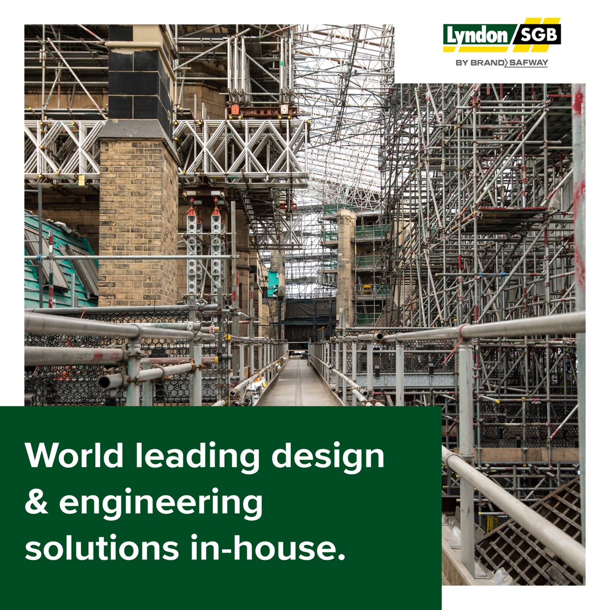 Most of #LyndonSGB #scaffolds erected up & down the UK – week in, week out – require a bespoke design & complex CAD drawings & calculations👨🏻‍💻 And the bulk of this #engineering project work is kept in-house – so we maintain control for the client & our operatives 👍🏻 #WeAreOne