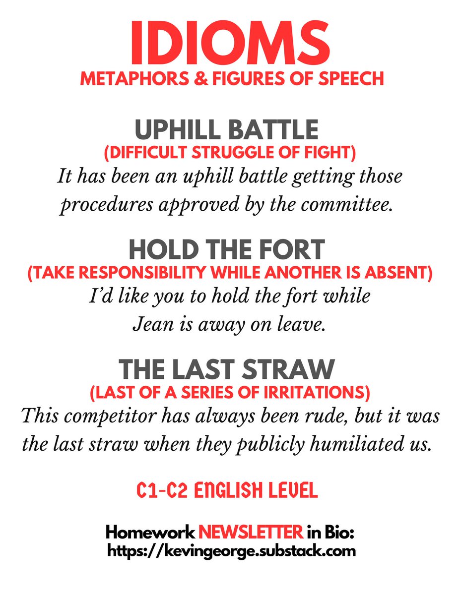 KevinGeorgeEng's tweet photo. Slide 21 - English idioms with business example sentences.
More phrases in thread🖊️
From Business English Bits Homework Newsletter📧
See link in bio or comments⬇️
#TOEFL #英語日記 #twinglish #ESL #teachers #idioms #vocabulary #Englishgrammar #LanguageLearning #LearnEnglish https://t.co/NaKrY4xrYt