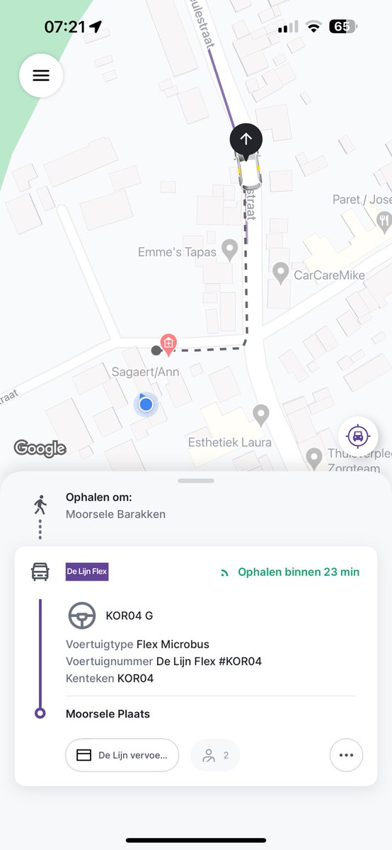 Lijnen afschaffen en mensen duwen richting de lijn Flex al goed en wel. Afspraak gemaakt, bevestiging afhalen om 7h44. Om 7h19 uw vervoer is er, om 7h21 : u stond niet aan de halte! <a href="/delijn/">De Lijn</a> als dat de toekomst is wauw. Dochter moest om 7h55 op locatie zijn…