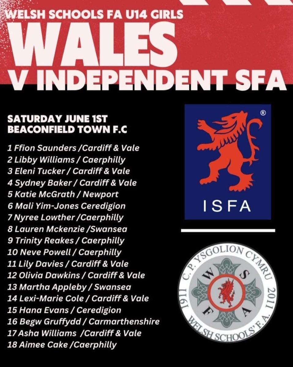 Huge congratulations to Neve on her Welsh Schools selection for the forthcoming game. Best of luck Neve. @Tredegar_PE