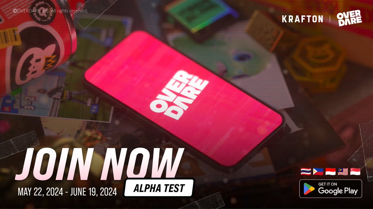 OVERDARE 'ALPHA TEST' OPEN!
Join now on Google Play from May 22 to June 19. (Currently available in Indonesia, Malaysia, Philippines, Singapore, and Thailand)
bit.ly/4aomTEn

OVERDARE is where you can experience gaming and avatar play unite like never before.
Be the