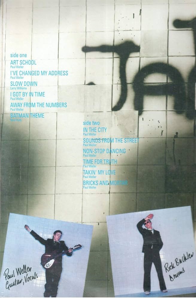 lee0969's tweet photo. On this day in 1977 New at No 43 UK Album Chart The Jam with their 1st album “In The City” IMHO one of the greatest debut albums ever made. An almost impossible pick but I’ll go for “In The City” how about you? #1970s #TheJam #Mods #PaulWeller #BruceFoxton #RickButler @jillwebb2005 @nikidoog @CarolynPPerry @blackenrho @FatOldAnarchist @brunstead @SkaManD14