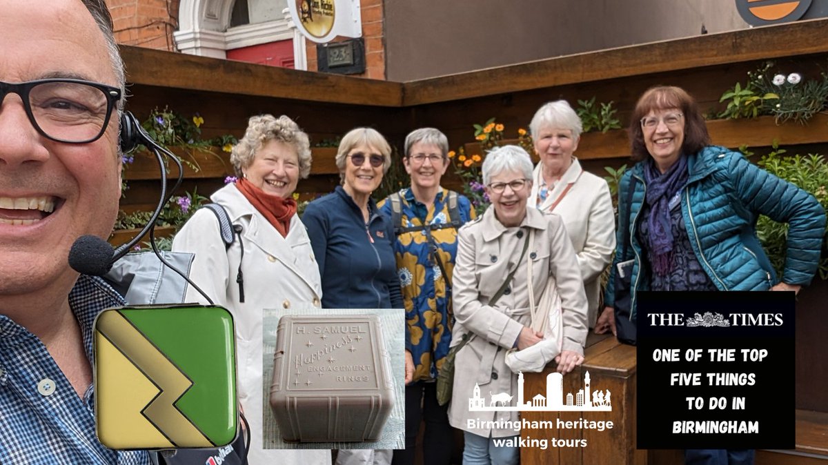 '✨ Exploring the hidden gems of the Jewellery Quarter with these wonderful friends! From admiring Art Deco ladies' compacts to uncovering the story behind Harriet Samuel at H. Samuel, it was a journey through history.
Let's explore Birmingham together.
#Walkingtour #JQ #History