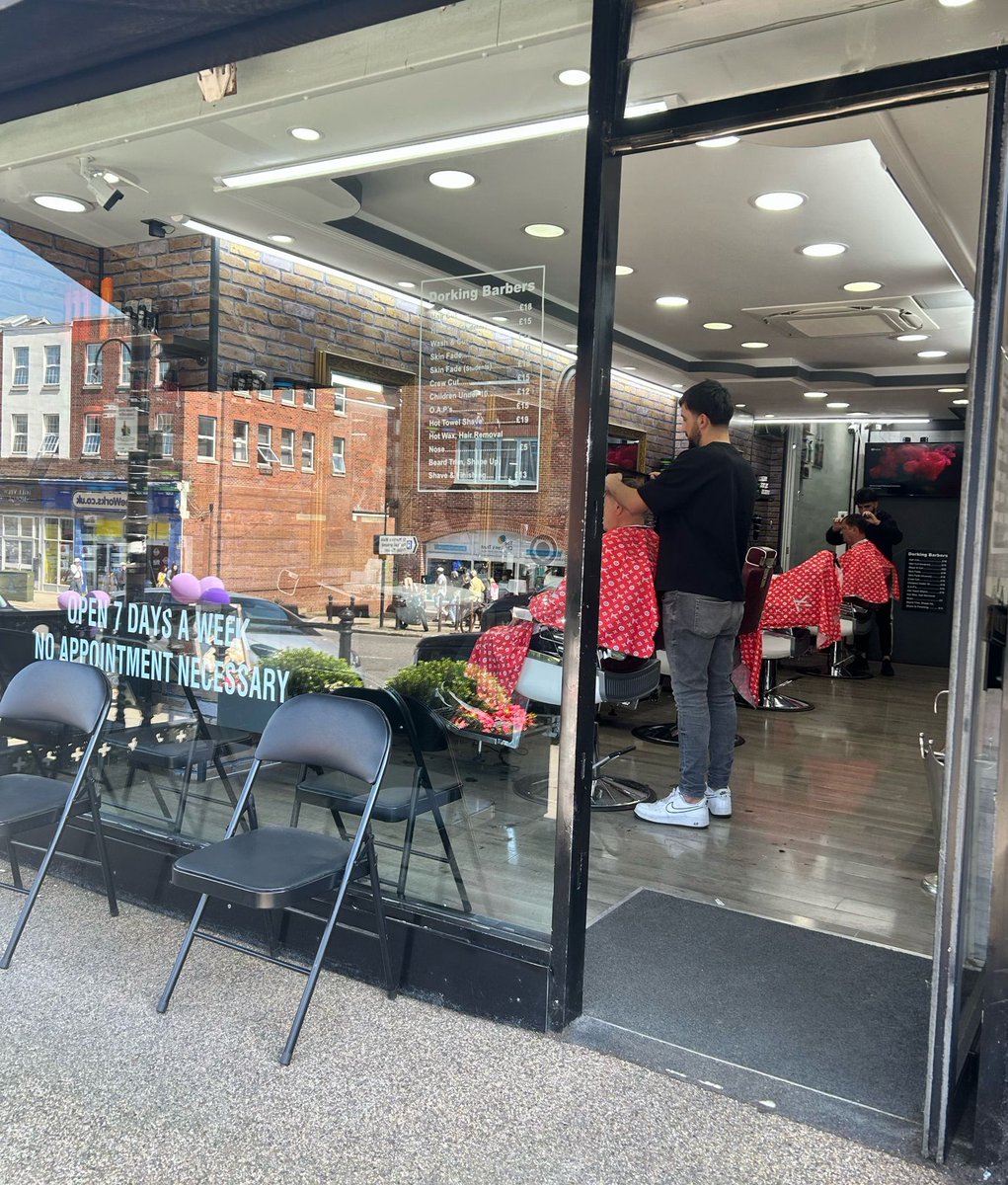 With a steady stream of 5 star reviews it’s easy to see why this popular barbers shop is always busy.

✨ Amazing team. My barber for the last god knows how many years. Every visit I come out 10 years younger!

Visit Dorking Barbers for great service, and great hair!