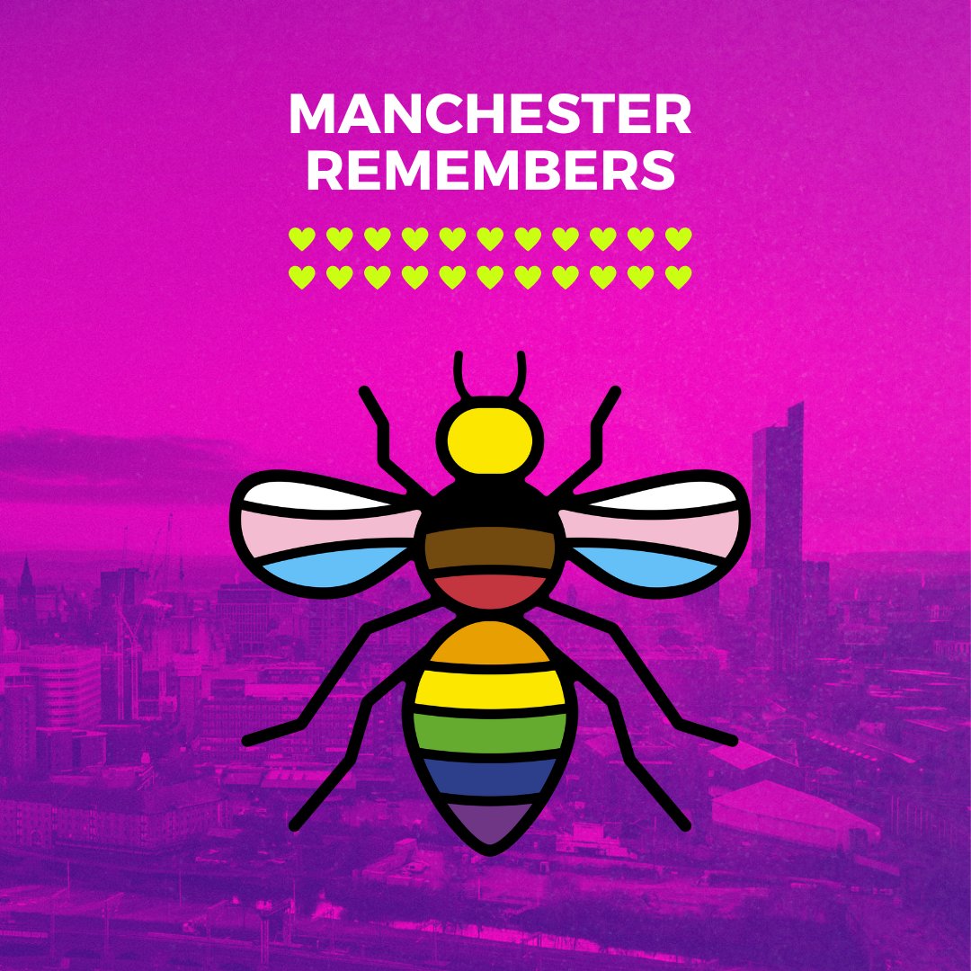 Today and every day, we honour and remember the 22 lives tragically lost on this day in 2017. They will forever be in our hearts. 💛 #WeStandTogether #ManchesterRemembers 🐝