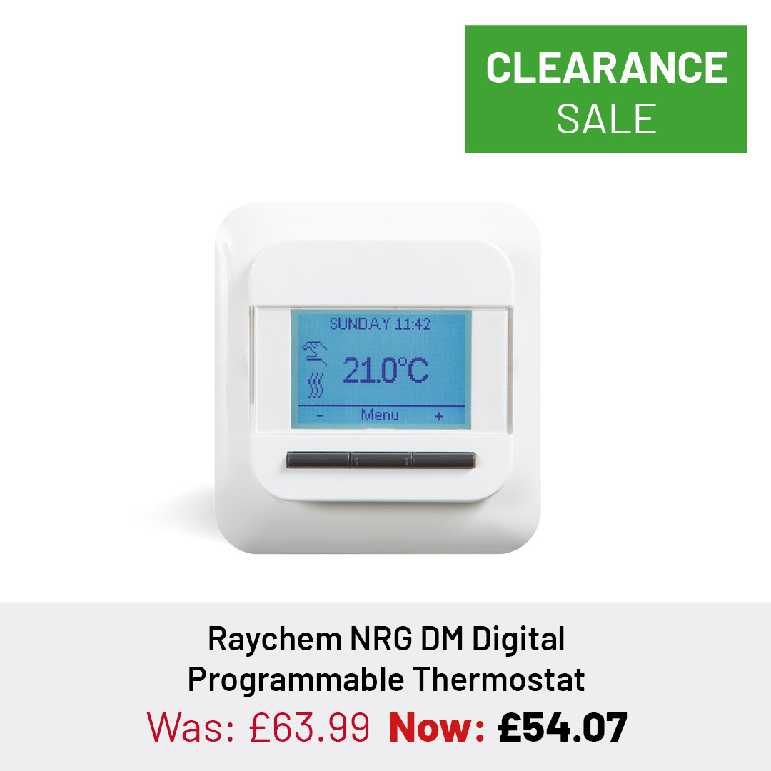 Clearance Sale 🔥 Hot deals on selected underfloor heating mats, thermostats and cables. While stocks last! Shop all clearance now > loom.ly/sOTiuws
#tradesupplies #tilingsupplies #clearance #underfloorheating #sale