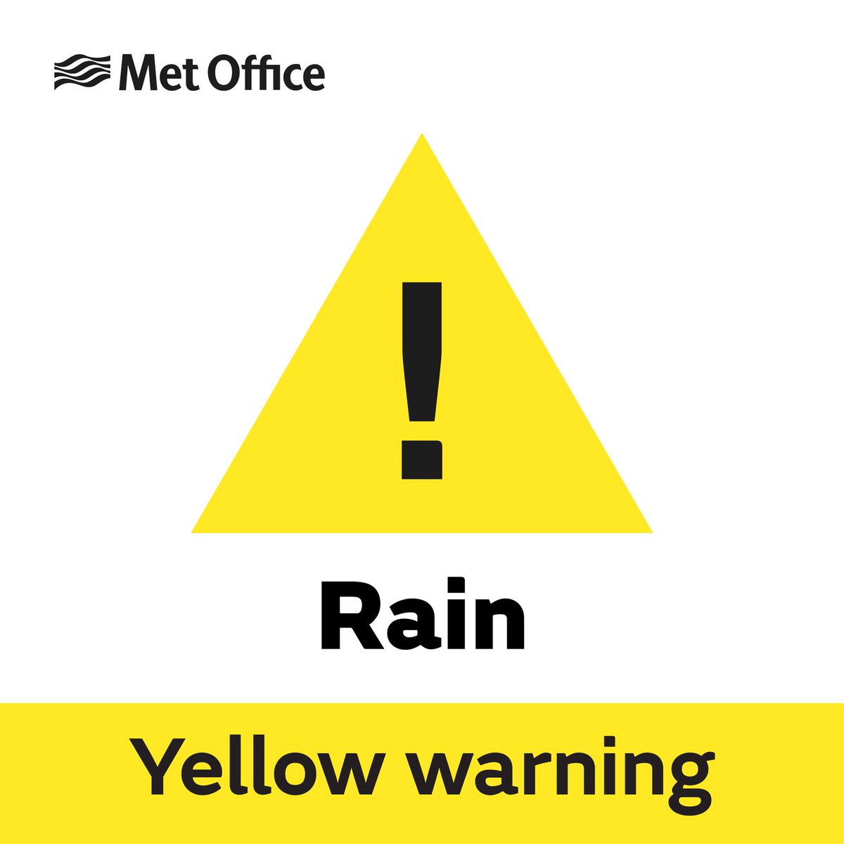 ⛈️ A yellow weather warning for rain is in place Get the latest weather info 👉 metoffice.gov.uk