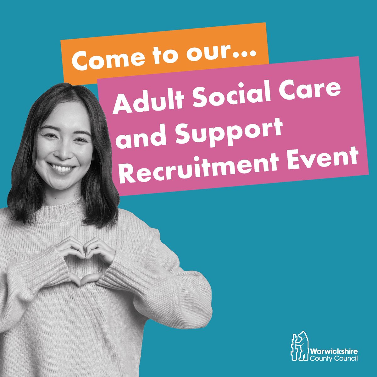 🫶TODAY! Choose a career with Warwickshire County Council!
 
Come to our Adult Social Care and Support recruitment fair and showcase event:

➡️TODAY! 
➡️10am to 4pm
➡️Shire Hall, Warwick

👉Pre-register at bit.ly/WarksASCjobsev… or just turn up!

#socialcare #recruitment