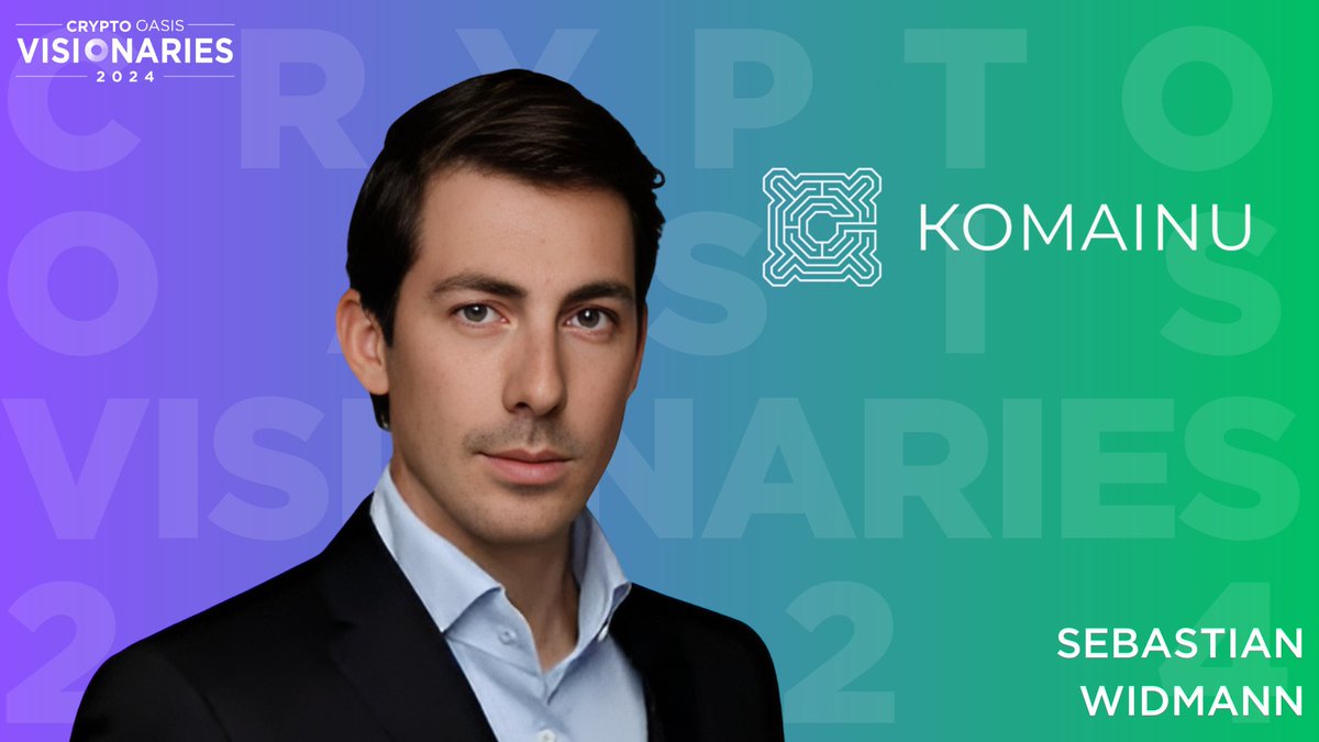 Meet Sebastian Widmann, Head of Strategy at @KomainuCustody, among our esteemed #CryptoOasisVisionaries for 2024!

Join us in celebrating Sebastian and other trailblazers who are shaping the future of crypto! 🔗 t.ly/GrHQV