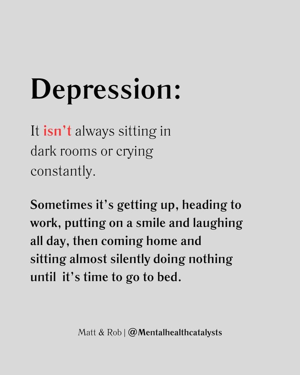 It's not always what it seems to be...
#Depression #mentalhealthcare