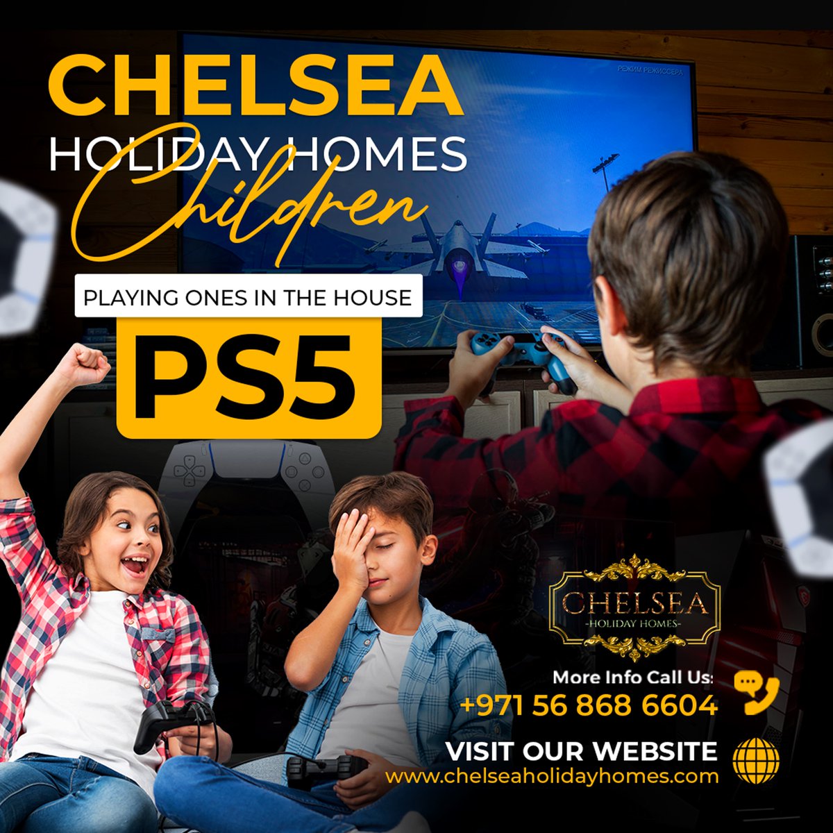 We believe in making every family vacation unforgettable. That's why all our luxurious properties come equipped with a PlayStation 5, ensuring fun and entertainment for the little ones! 🎮

Book Now: chelseaholidayhomes.com

#DubaiVacation #Family #TravelDubai #KidsEntertainment