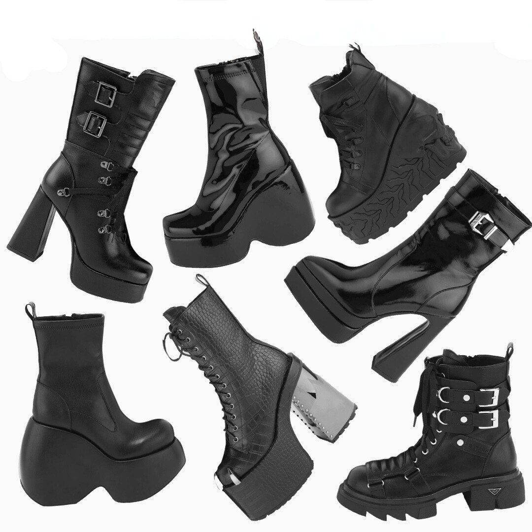 punkraveau's tweet photo. What's your go-to footwear for completing your goth look?

Platform Boots 🖤
Velvet Creepers 👞
Doc Martens 🥾

#punkrave #footwear #gothlook #platformboots #velvetcreepers #docmartens #gothicstyle #gothshoes #au https://t.co/HiMg9eugrg