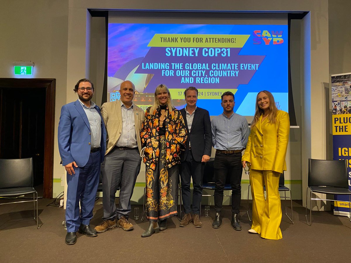 Climate Action Week Sydney: 53 venues, 115 public ticketed events, 6000+ tickets sold, 1 dream 🌍🍃♻️💚 @RichieMerzian & team had a fantastic time hosting the panel and being a part of #CAWSYD2024. #SmartEnergy #COP31 #CAWSYD2024 #ClimateActionWeek2024 #ClimateActionNOW
