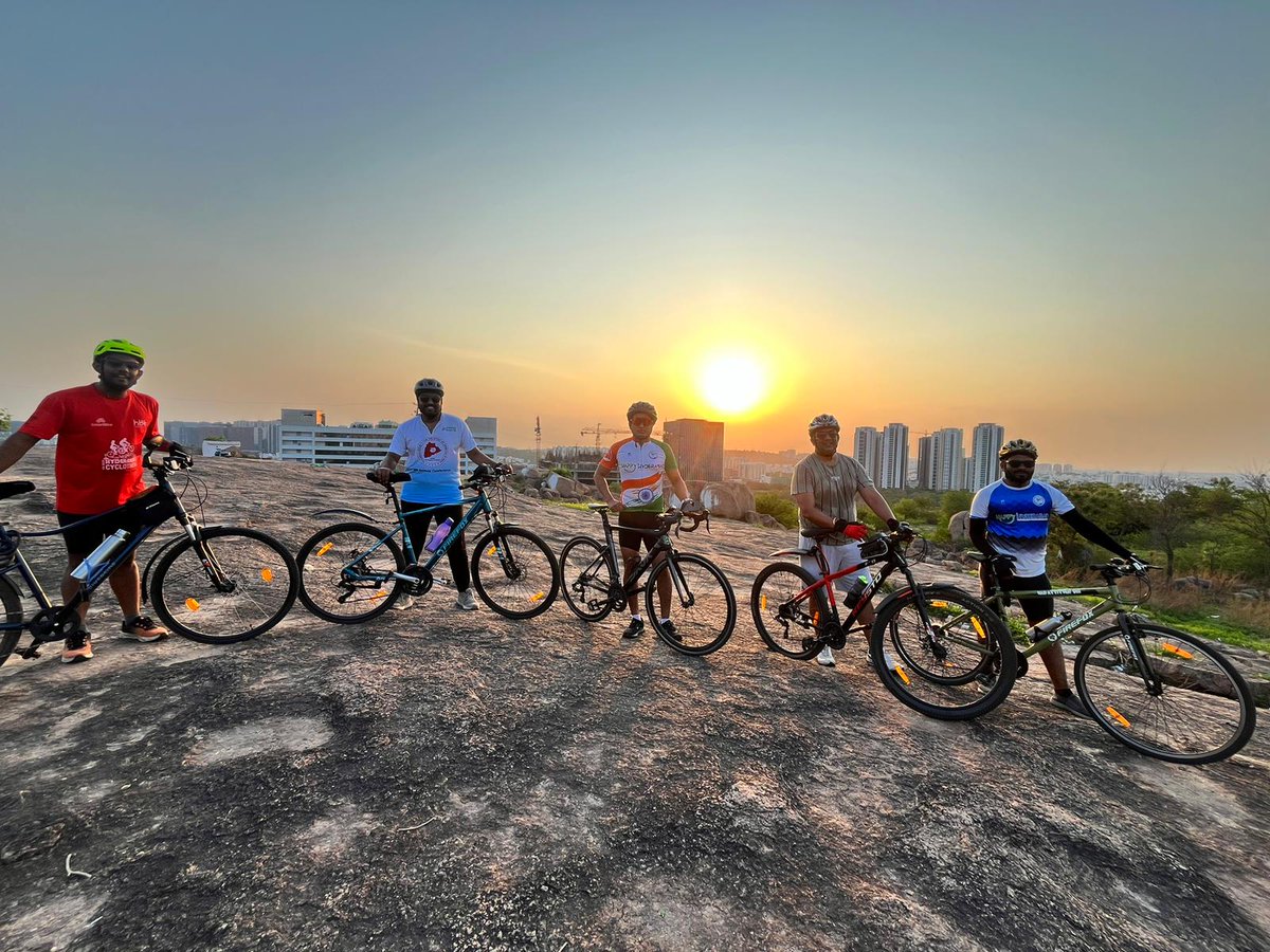 All life is an experiment. The more experiments you make the better. #Cycling Khajaguda Hills #HyderabadCyclingRevolution @HydcyclingRev @happy_hyderabad