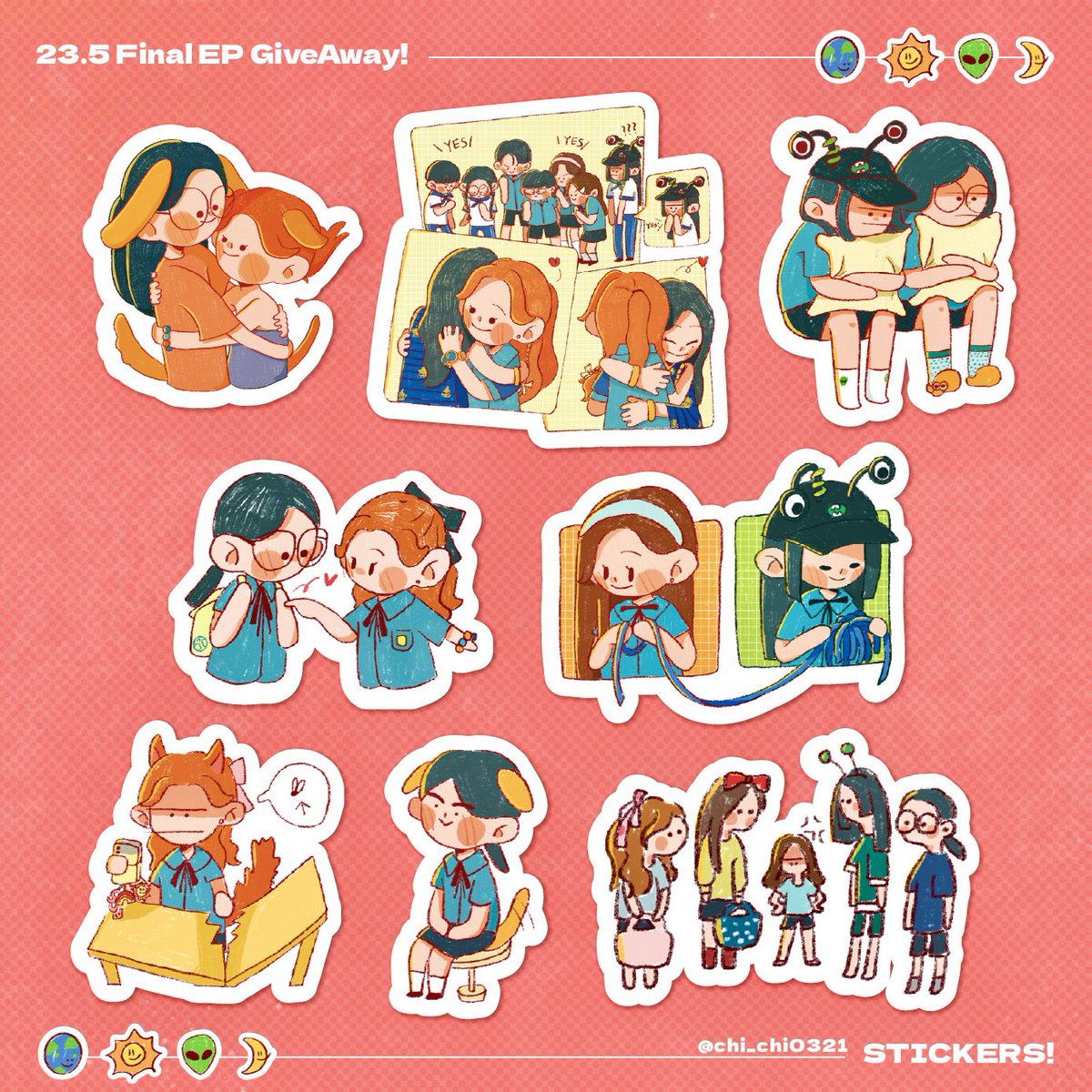 •+°୨୧  GIVEAWAY ୨୧°+•
🌍☀️👽🌙

Please kindly retweet and come to take them home on the event !!

୨୧ STICKERS/50ea

୨୧ 24th may 2024
୨୧ TIME tba 
୨୧ Siam Paragon

#23point5