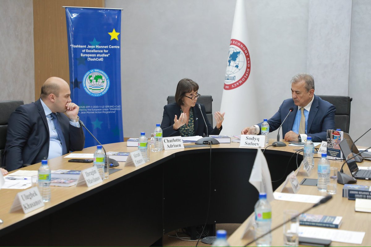 GulnozaIsm's tweet photo. 📚“Central Asia and European Union: In Search of Sustainability” &amp; “How to export to the European market” books launching event dedicated to commemoration for the #30years of cooperation between 🇺🇿 and 🇪🇺. Find why the EU studies is important for the most populated country of CA? https://t.co/ypMjyLDNMG