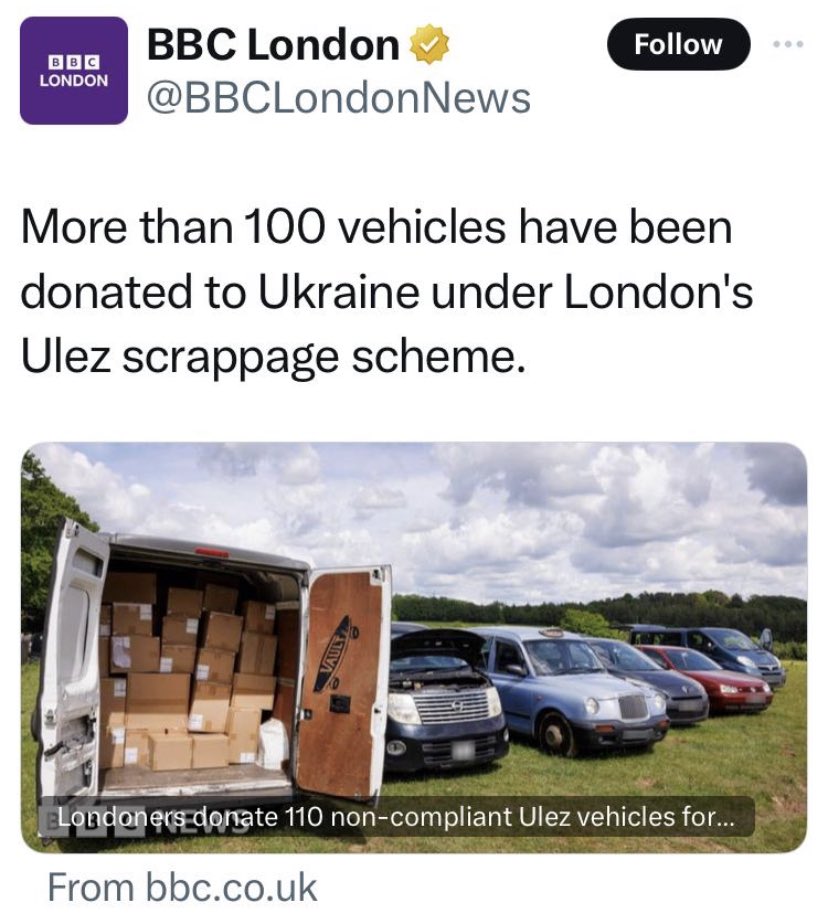 The cars will change the climate in London but not Ukraine 😂😂😂😂😂😂 #climatechangescam… #climatescam..