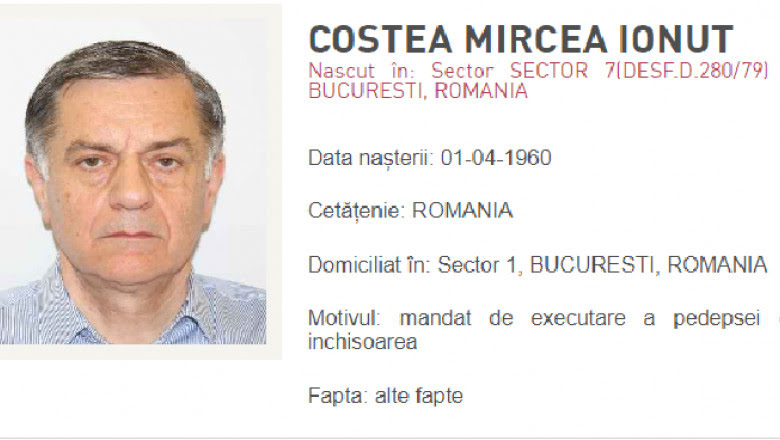 Cumnatul lui Mircea Geoană-
Ionuţ Costea condamnat la 6 ani de închisoare pentru complicitate la luare de mită, alături de fostul ministru al Finanţelor Sebastian Vlădescu.
Este ascuns în Turcia de ani buni.
Se aude că va fi extrădat în curând. 
Oare Geoană ce zice?