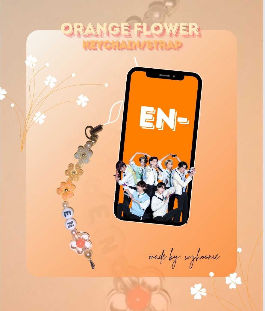 ✿⁠ #ENHYPEN X BENCH FANMEET 

⭒☽⭒ orange flower keychain/phone strap 
^^  for trade (bcs nahihiya lang ako manghingi freebies ^⁠ω^) 

~  preferably sunsunki fan supports hihe 

trade na tayo pls 🥹