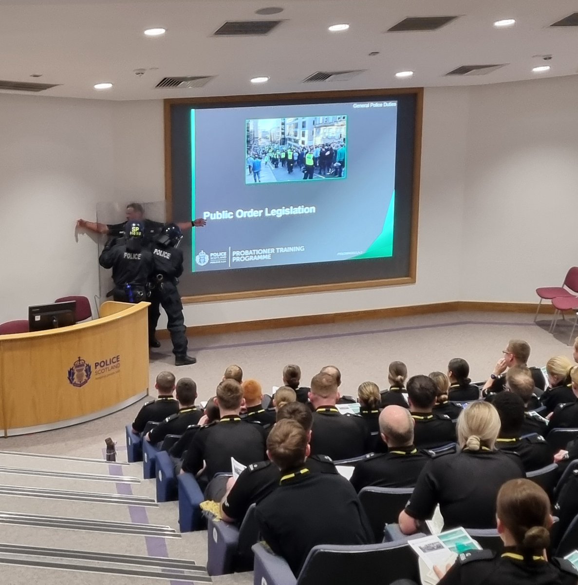 Public Order was the first lesson of today for Course 03/23. The Probationers were introduced into legislation and their associated powers. #LifeOfAProbationer