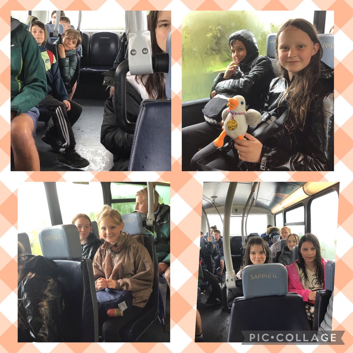 Team Humber have caught the bus into Scarborough this morning because of the rain .. 🌧 We still have smiles all around ☺️ @BandBschool