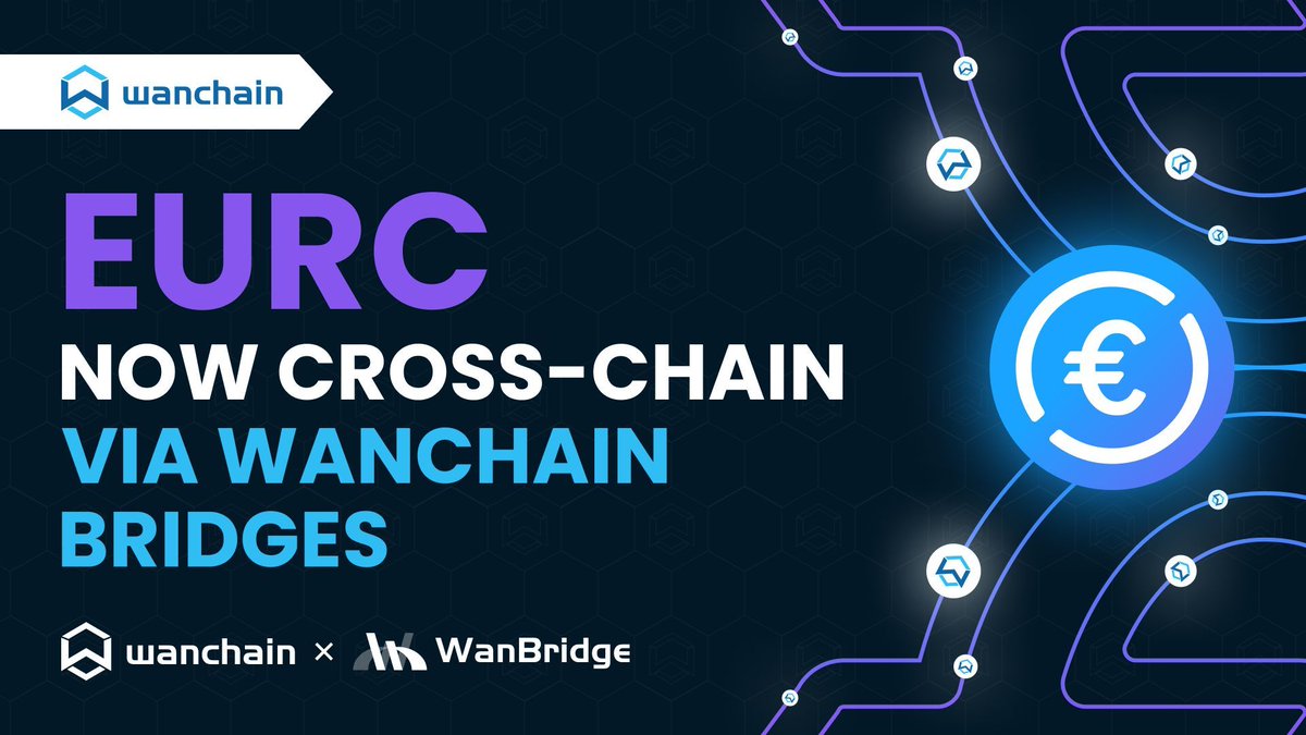Introducing $EURC – a fully backed euro stablecoin by @circle. Now  available on #Wanchain Bridge! 🥇 The first ever non-USD stable on @Cardano  🚀 🛣️ Your New Routes: #Cardano 🔄 #Ethereum Cardano