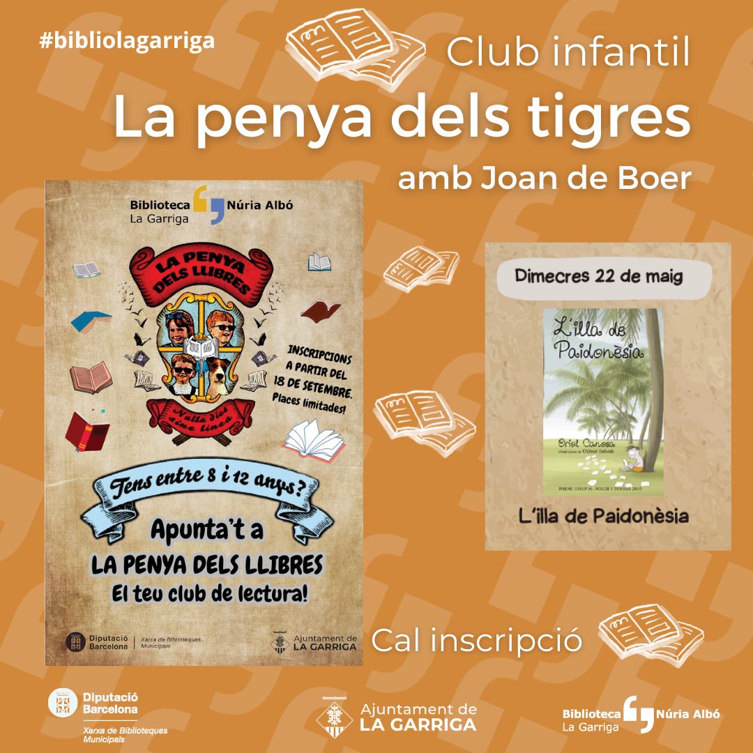 Biblioteca La Garriga (@bibliolagarriga) on Twitter photo 😍📚Trobada de la "Penya dels llibres", el club de lectura infantil de la #bibliolagarriga, a càrrec de <a href="/joan_de_boer/">Joan de Boer</a>. Parlem de "L'ïlla de Paidonèsia" i l'aventura de'n Nicolau, d'@oriolcanosa!
#FomentLectura #biblioactivitats #clubinfantil #laGarriga 😍📚Trobada de la "Penya dels llibres", el club de lectura infantil de la #bibliolagarriga, a càrrec de <a href="/joan_de_boer/">Joan de Boer</a>. Parlem de "L'ïlla de Paidonèsia" i l'aventura de'n Nicolau, d'@oriolcanosa!
#FomentLectura #biblioactivitats #clubinfantil #laGarriga