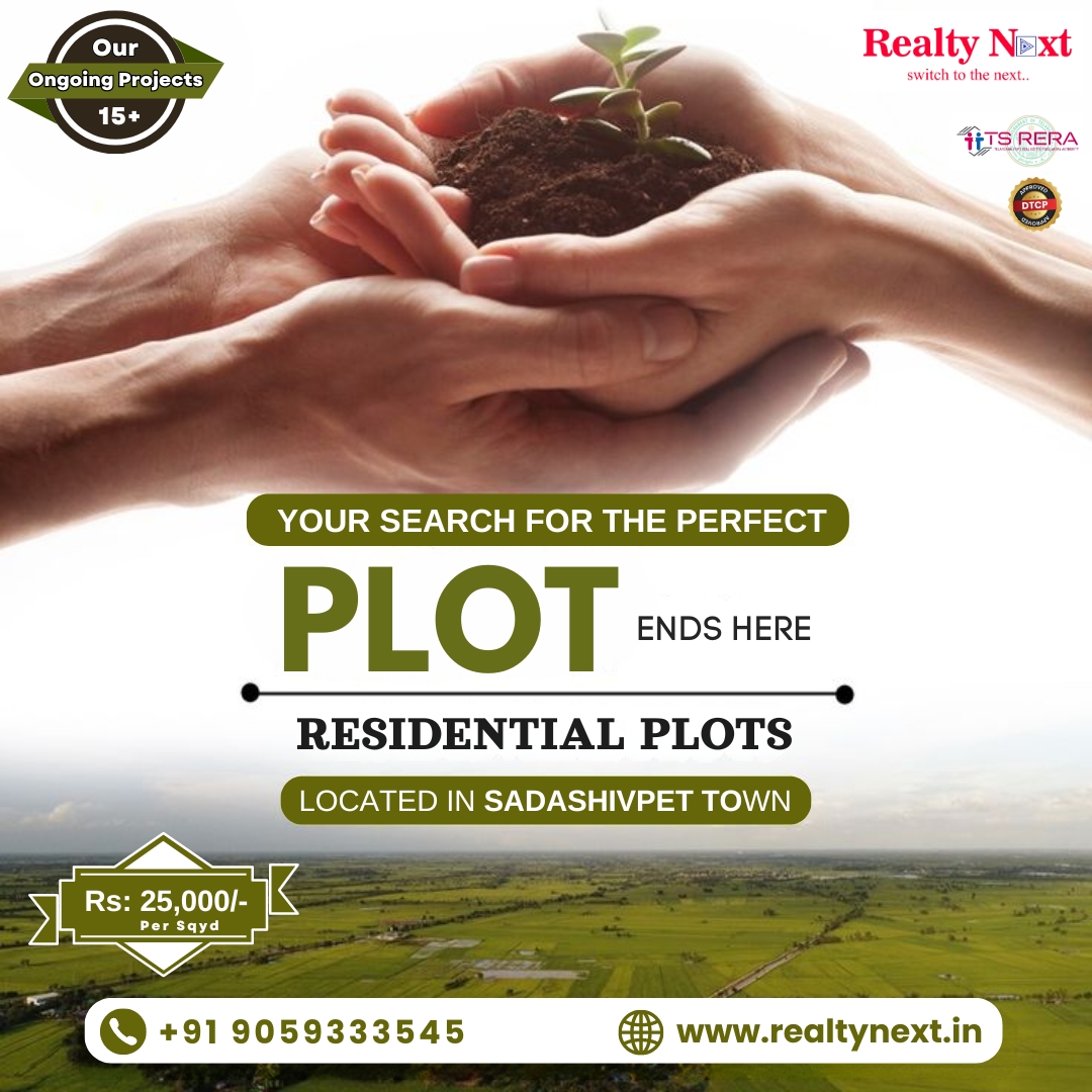 Realty Next is offering residential plots located in Sadashivpet Town, a great option for anyone looking for a new home. Price Rs 25,000 per sqyd

Phone:9059333545
#realtynext #RealEstate #Hyderabad #residential  #property #Trending #Landsat #openplots #Telangana #investing